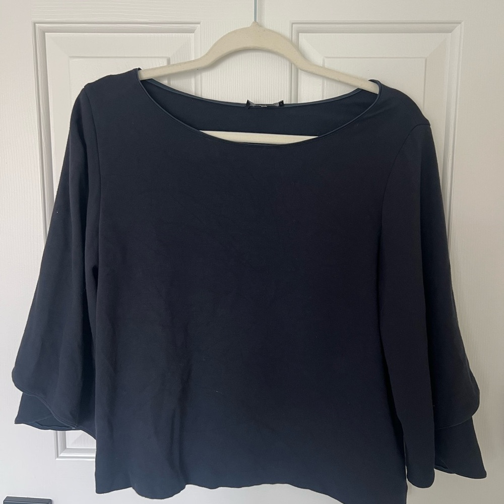 Lafayette 148 New York Black Blouse